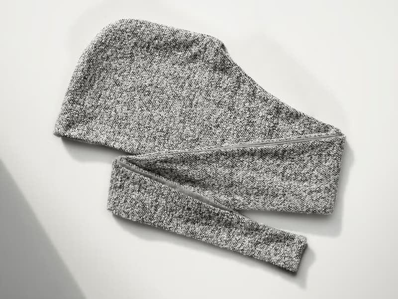 Mist 系列 - 鉛光 * 灰色 雜點 混織毛料 圍巾 連帽圍巾