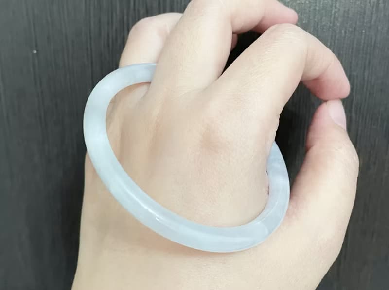 天然緬甸A貨翡翠 白月光 美人鐲 玉鐲 I 送禮
