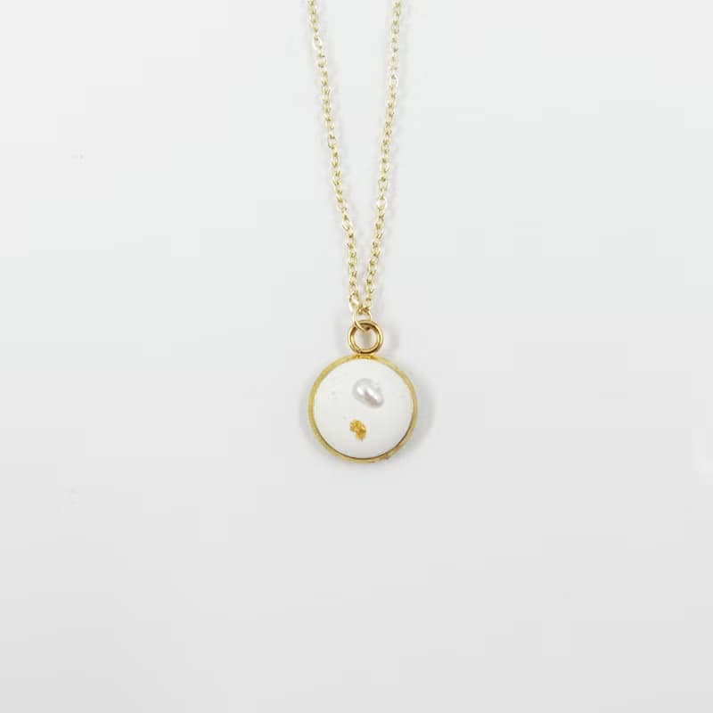 珍珠系列-優雅珍珠水泥項鍊(生日禮物/情人禮物)