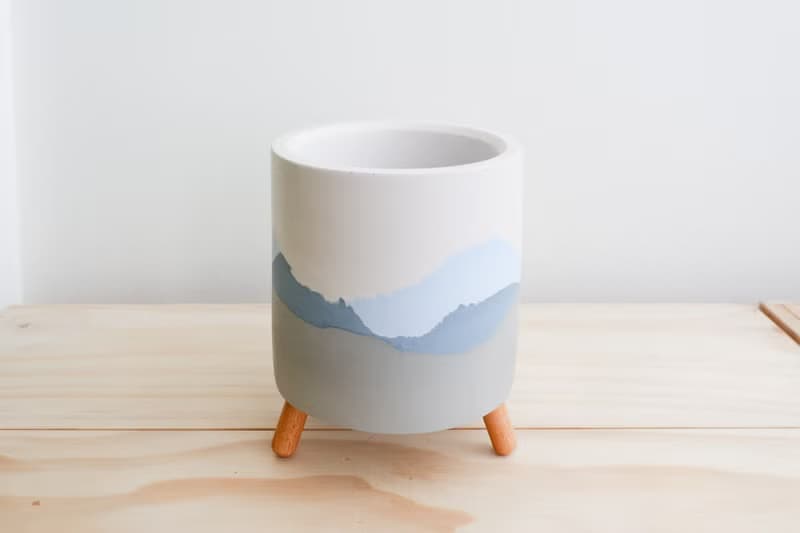 長腳的水泥盆(XL) -雲海山嵐