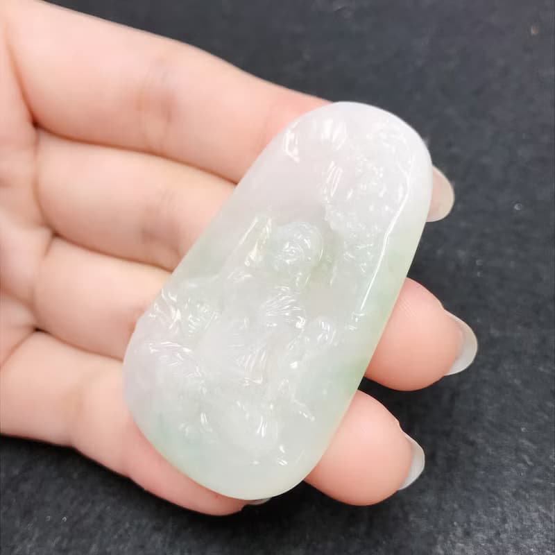 冰飄綠翡翠不動明王| 天然緬甸玉A貨翡翠 | 送禮
