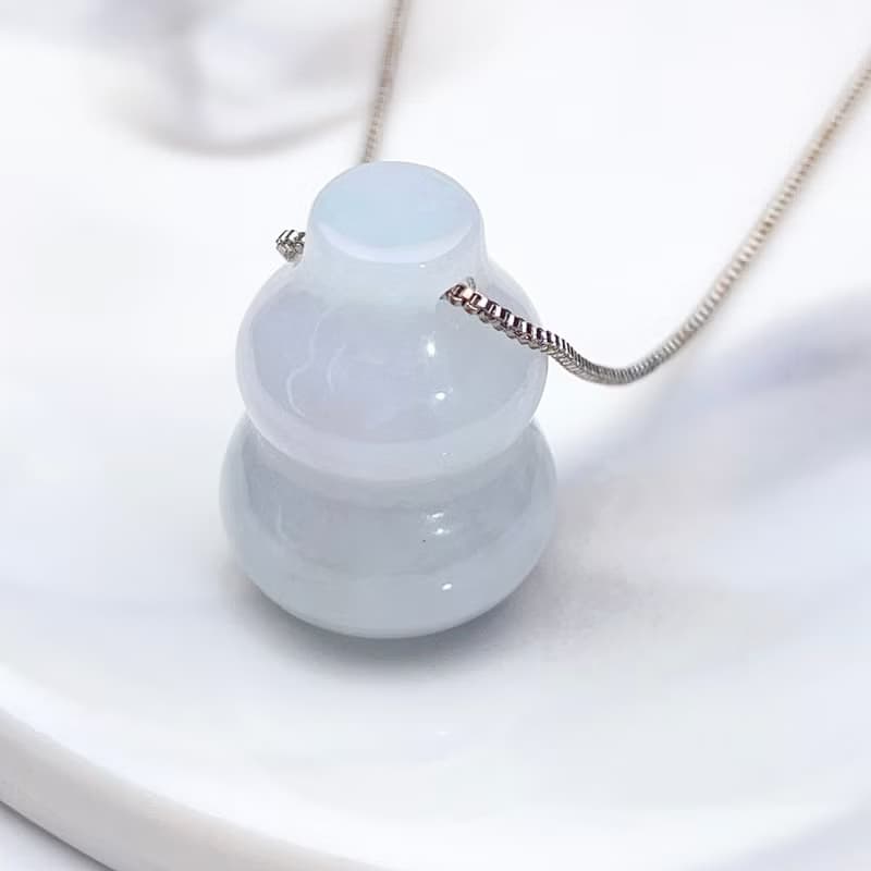 【福祿】冰糯飄花翡翠葫蘆 | 天然緬甸玉翡翠A貨  | 送禮