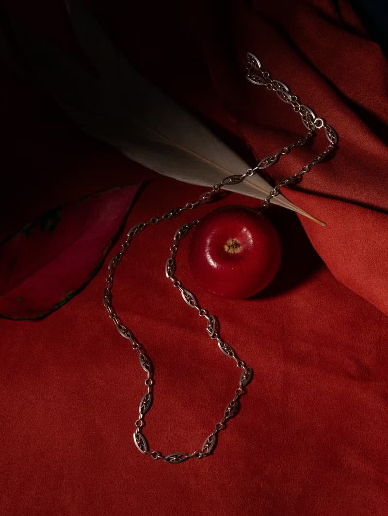 1890s 法國 金銀雙色鏤空繩結長鍊