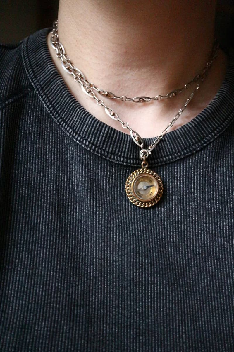 1890s 法國 金銀雙色鏤空繩結長鍊