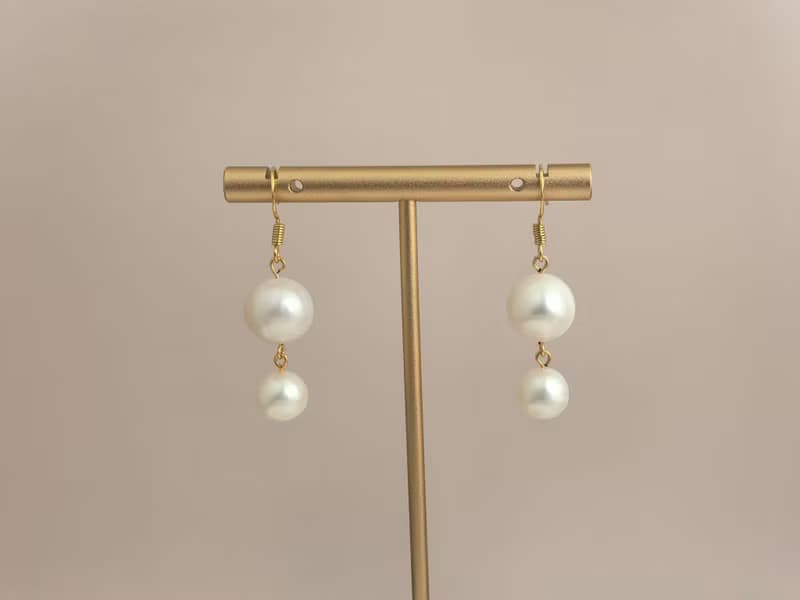 天然淡水珍珠 大珍珠 純銀 靈動 流蘇 耳環