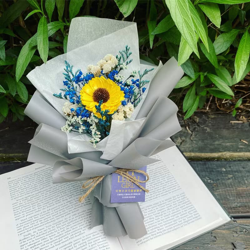 【乾燥花/永生花】花束|擴香太陽花—做自由的你自己(亮眼撞色)