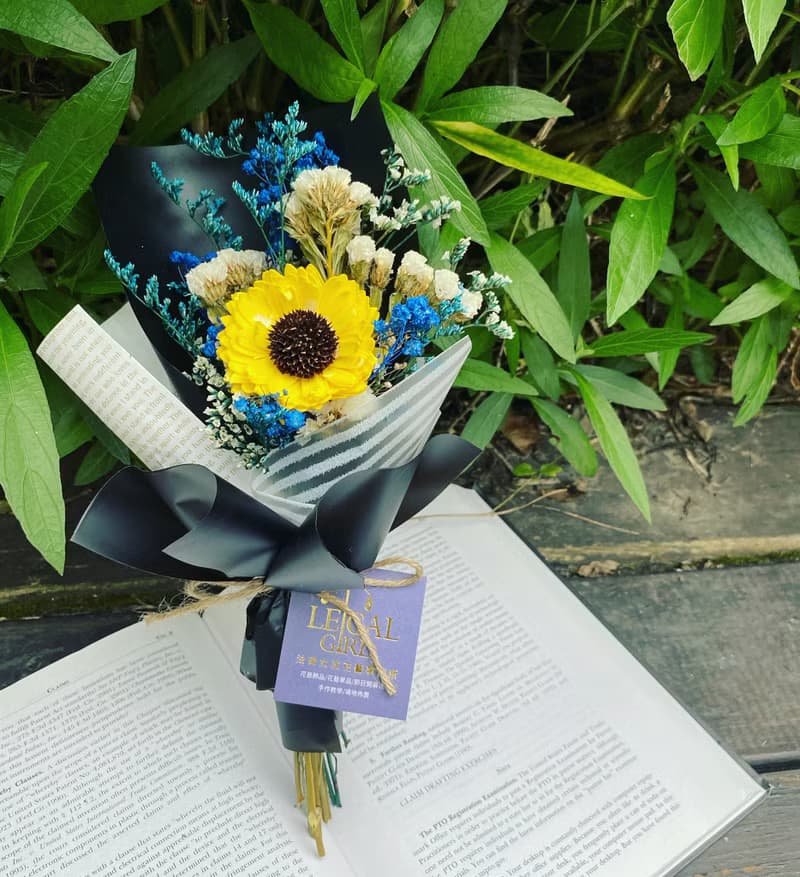 【乾燥花/永生花】花束|擴香太陽花—做自由的你自己(亮眼撞色)