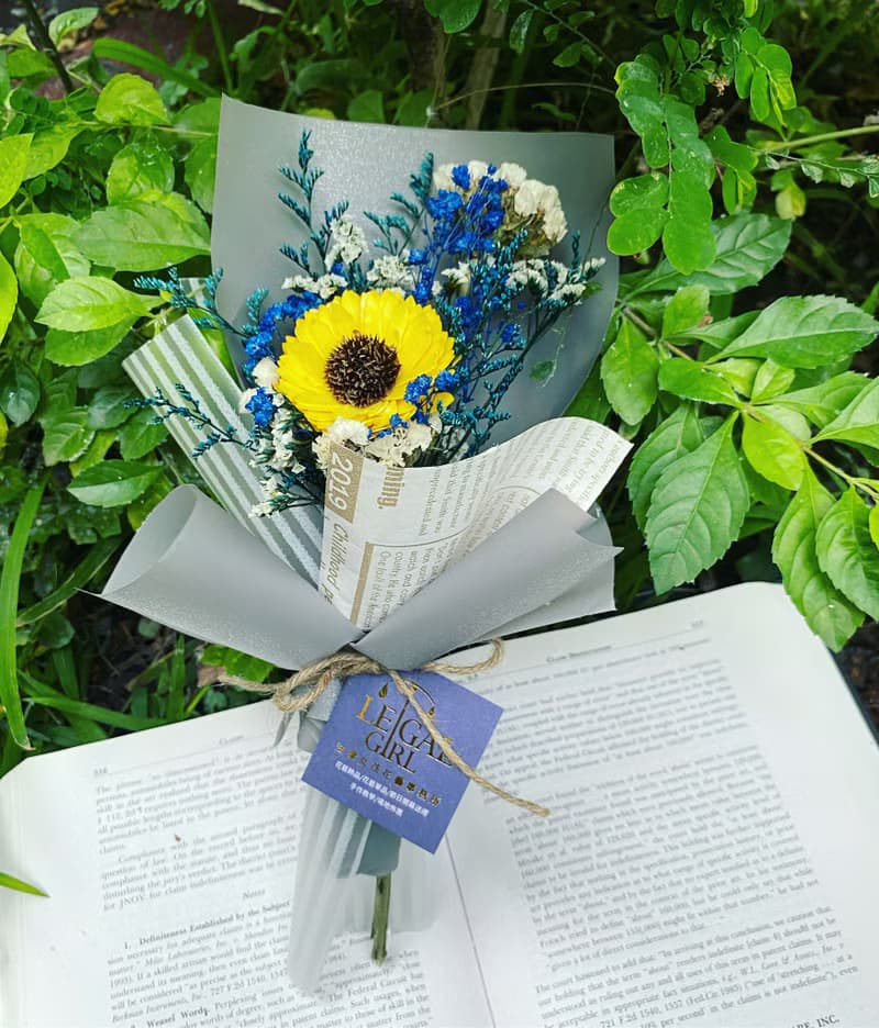 【乾燥花/永生花】花束|擴香太陽花—做自由的你自己(亮眼撞色)