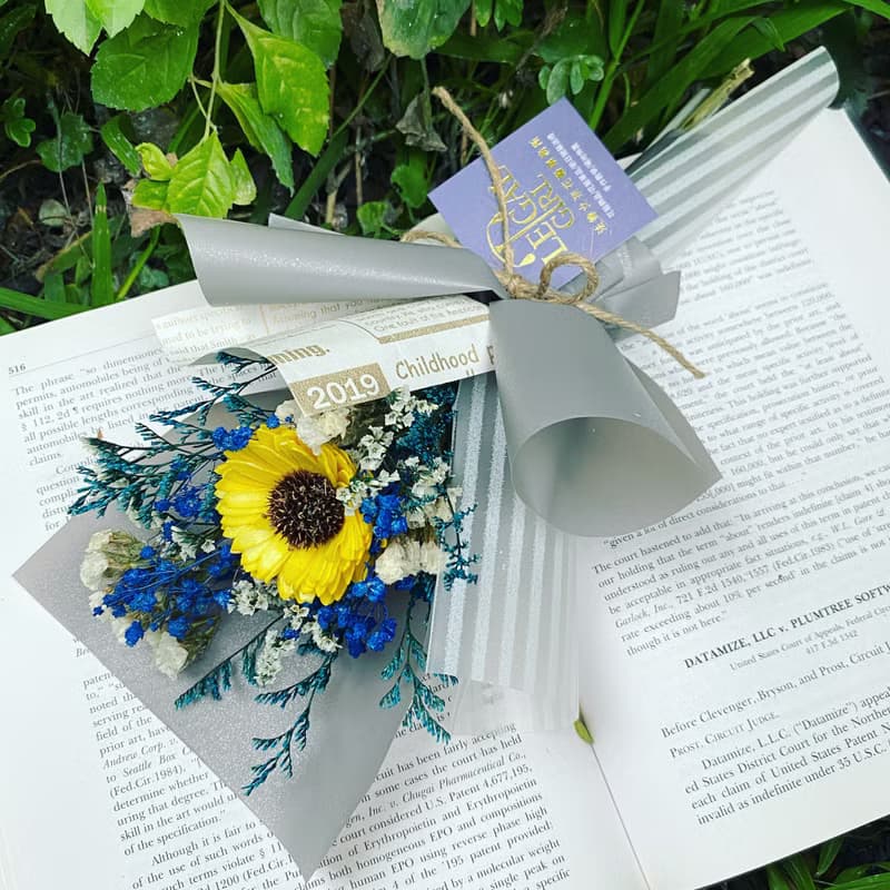 【乾燥花/永生花】花束|擴香太陽花—做自由的你自己(亮眼撞色)