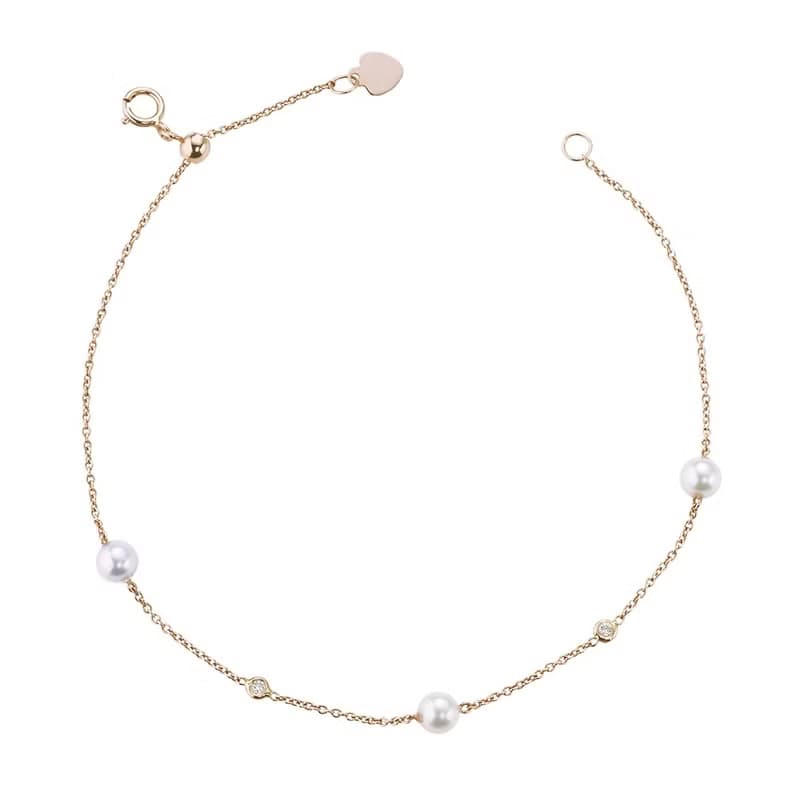 經典款珍珠包鑲手鍊