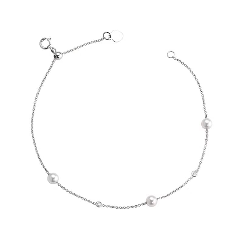 經典款珍珠包鑲手鍊