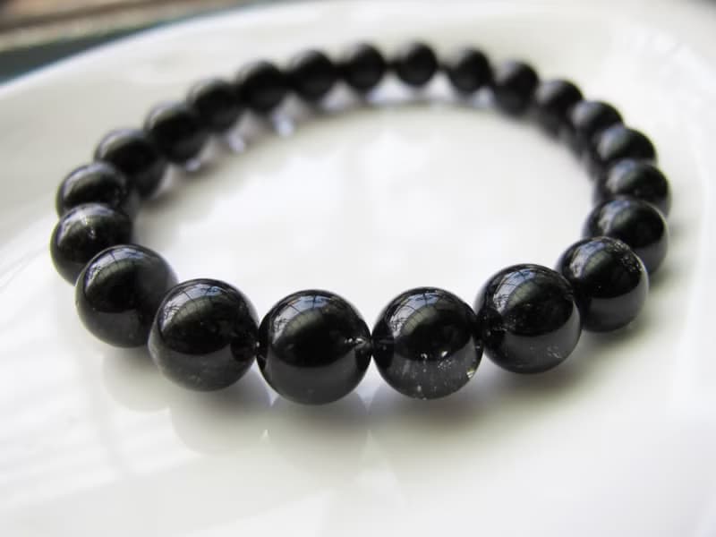 黑碧璽髮晶9mm(黑髮晶)【領袖石】改善身體健康 運氣
