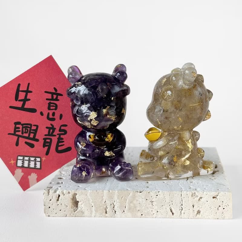 五行水晶龍 | 天然石 手作擺飾 | 聖誕禮物 交換禮物 新年禮物