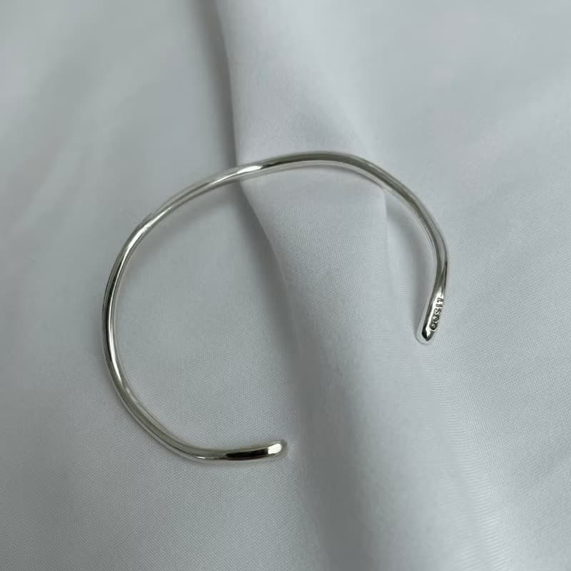 手鐲 925純銀 wave bangle01