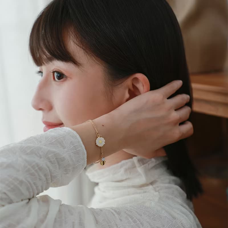 小雛菊 Daisy 花草 手鍊 項鍊 手工飾品 生日禮物 紙盒包裝