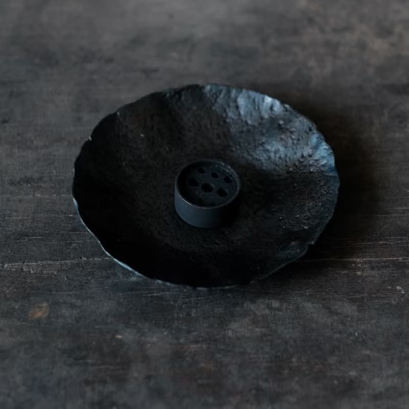 純手工錘制老鐵香盤, 鐵制香插底座, 茶盤, 杯托盤, 鑰匙首飾托盤
