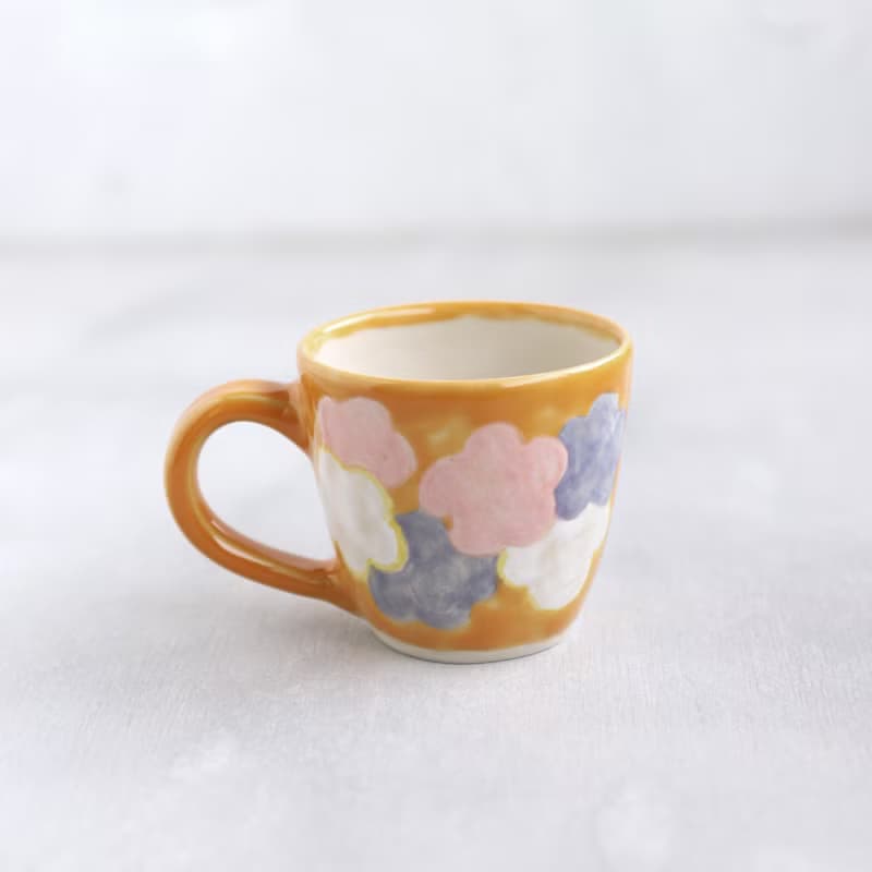 梅花散文色絵マグ・イエロー