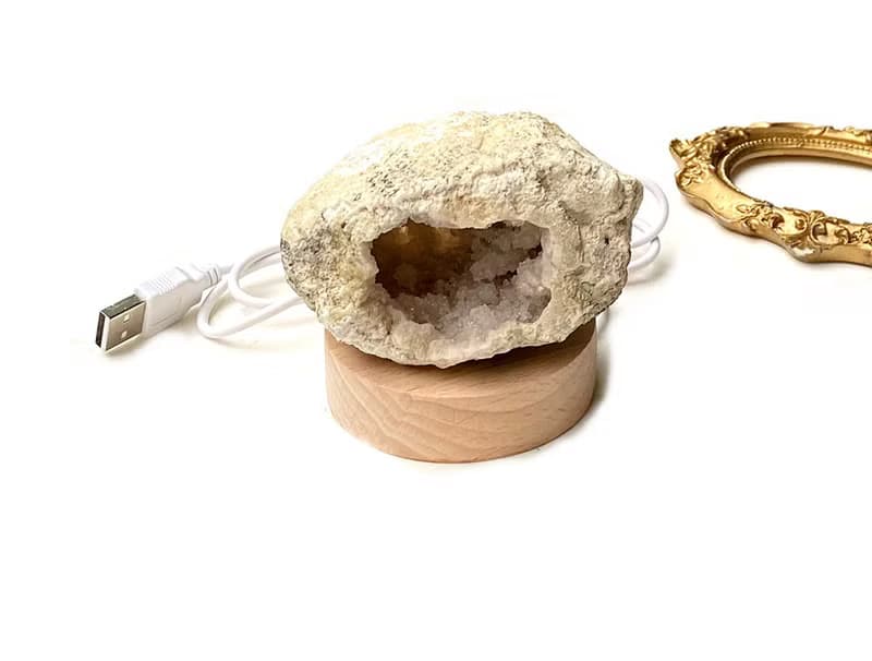天然原礦瑪瑙招財小白晶洞 白水晶 辦公室 療癒 可消磁晶石飾品