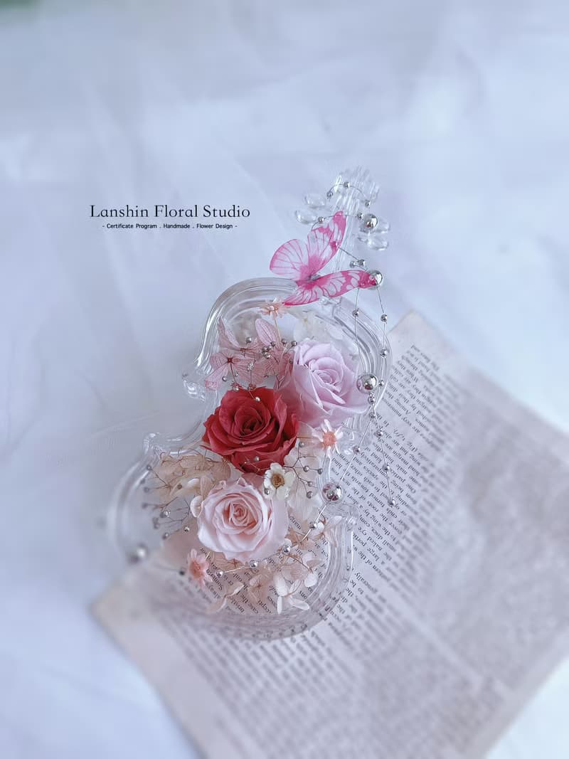 藍芯花藝 香水瓶永生花盒 情人節 生日 母親節 網美 禮物 永生花