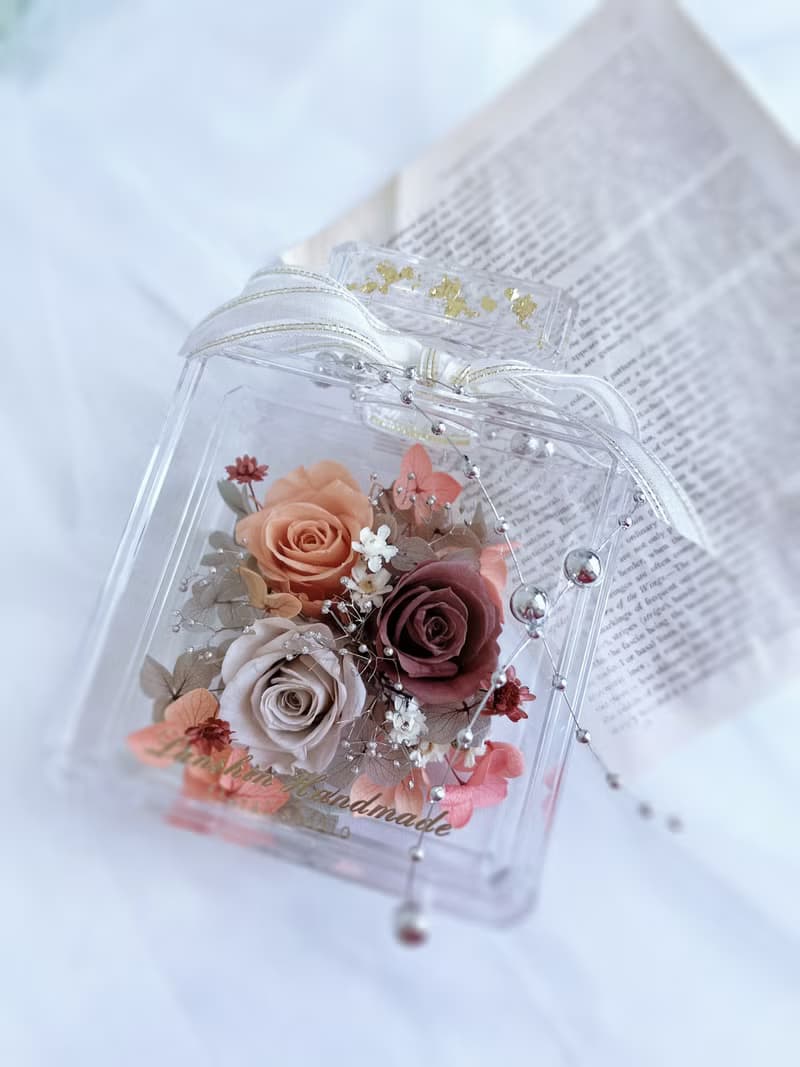 藍芯花藝 香水瓶永生花盒 情人節 生日 母親節 網美 禮物 永生花