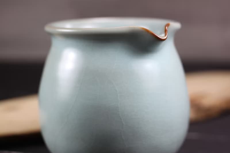 【送禮好物】360~400ml 汝窯無把 手拉坯 咖啡下壺 茶海 公道杯