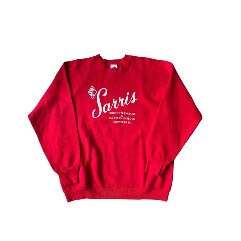 古著巧克力工廠紅色企業衛衣