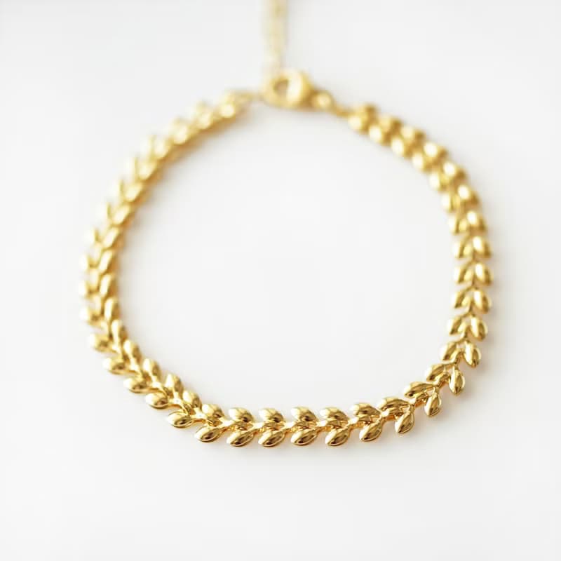 月桂樹のブレスレット・サージカルステンレス　月桂樹