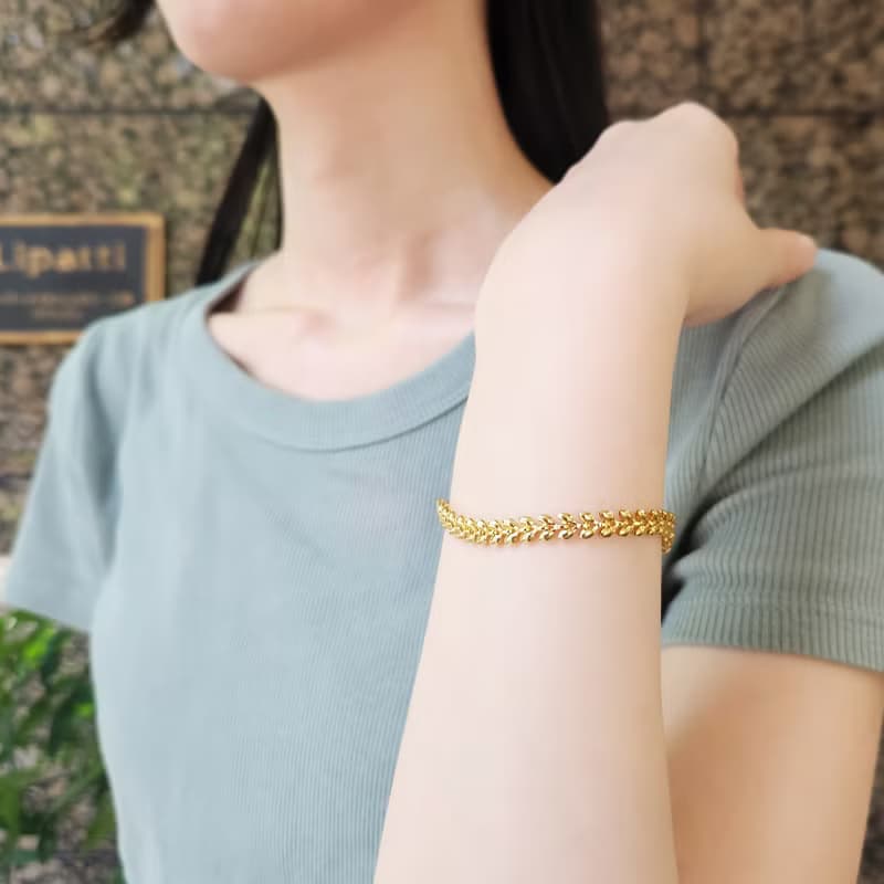 月桂樹のブレスレット・サージカルステンレス　月桂樹