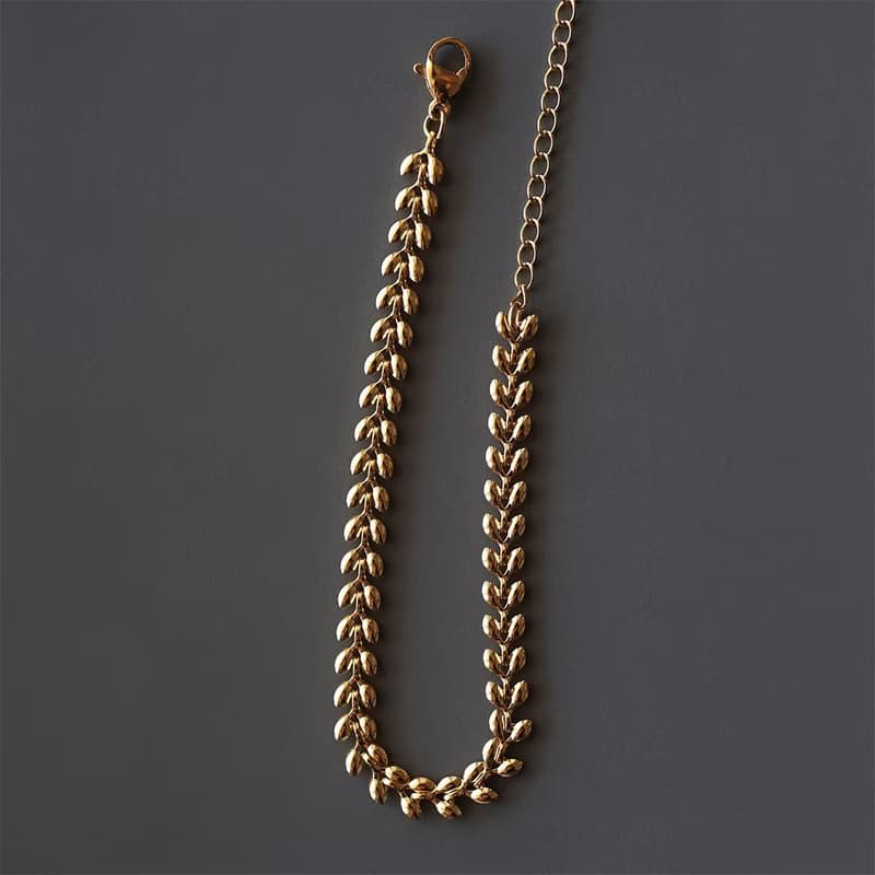 月桂樹のブレスレット・サージカルステンレス　月桂樹