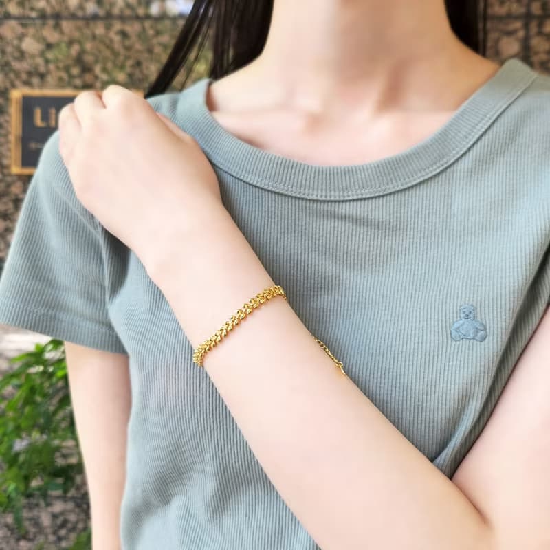 月桂樹のブレスレット・サージカルステンレス　月桂樹