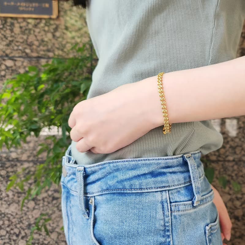 月桂樹のブレスレット・サージカルステンレス　月桂樹