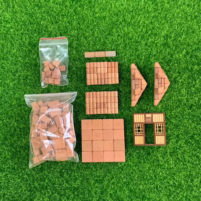 【DIY材料組合包】鹿港街屋/小磚塊模型/迷你紅磚/台灣傳統築