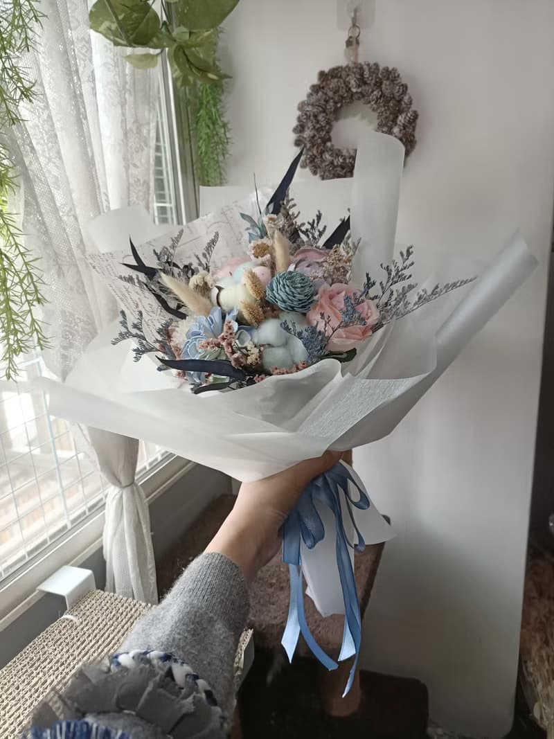 乾燥花束 情人節 生日禮物 畢業花束