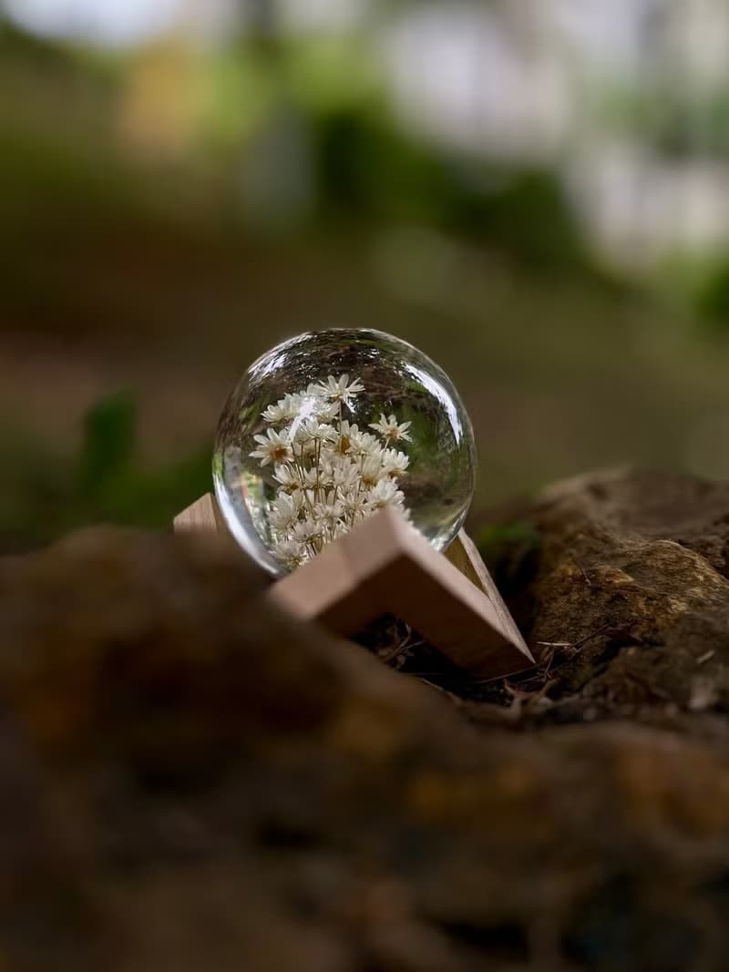 永生花樹脂水晶球系列 配支架