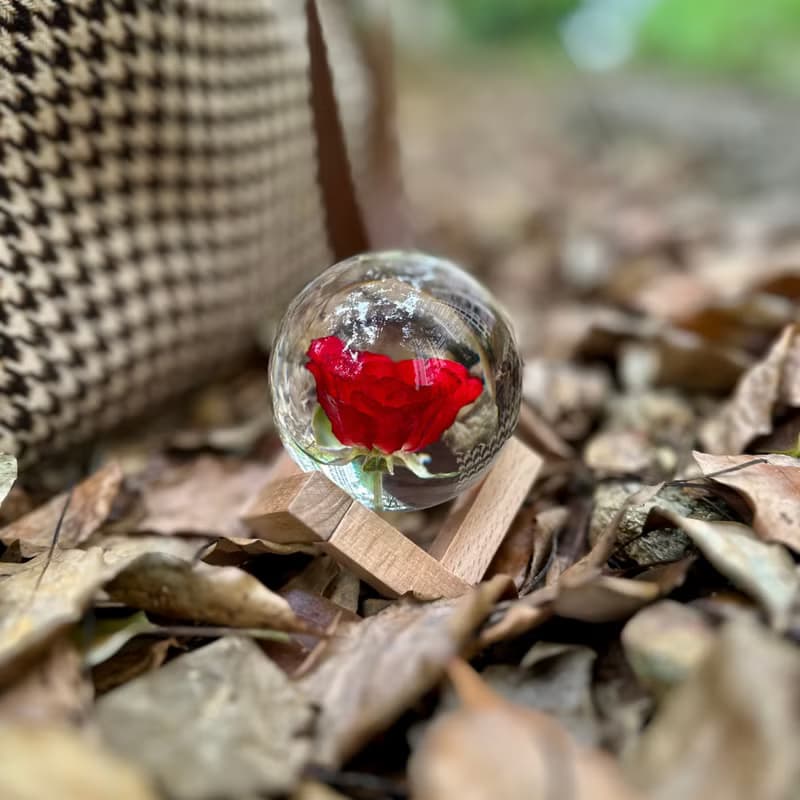 永生花樹脂水晶球系列 配支架