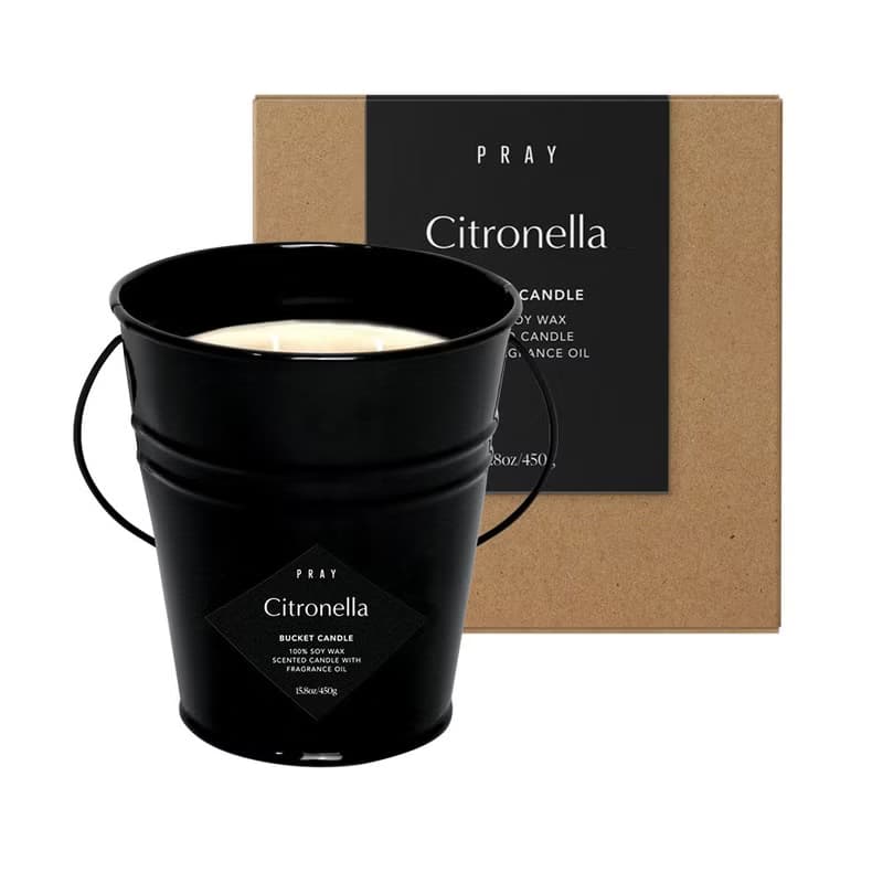 【展示品】韓國 PRAY Go out 鐵桶蠟燭(L)-香茅/450g