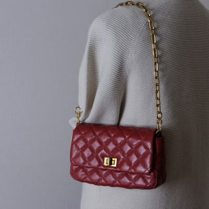 2way本革シンプルな牛革ショルダーバッグ斜め掛け長財布対応