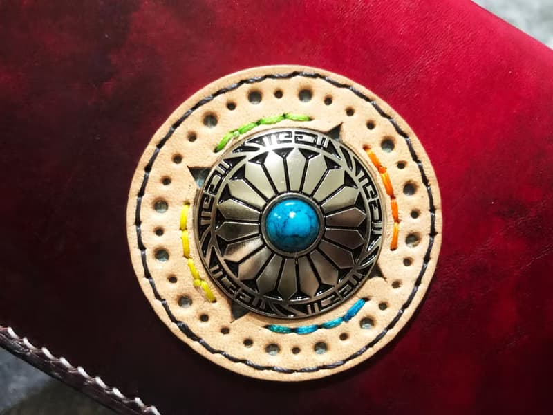 時來運轉開運錢包 復古對折式長夾  真皮全手縫  暈染  12卡位
