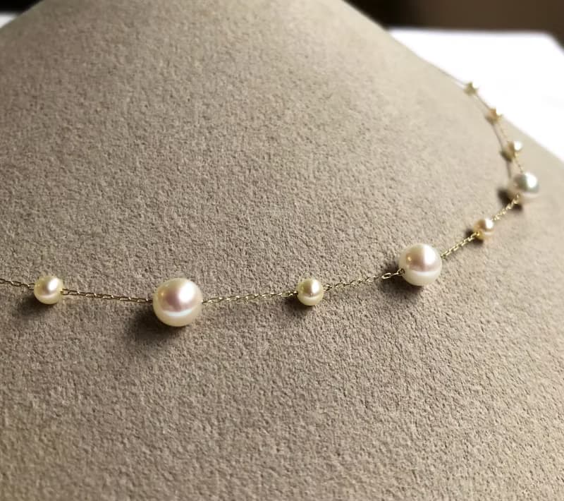 【Ltd.price】Akoya pearl  necklace K14 sea pearl