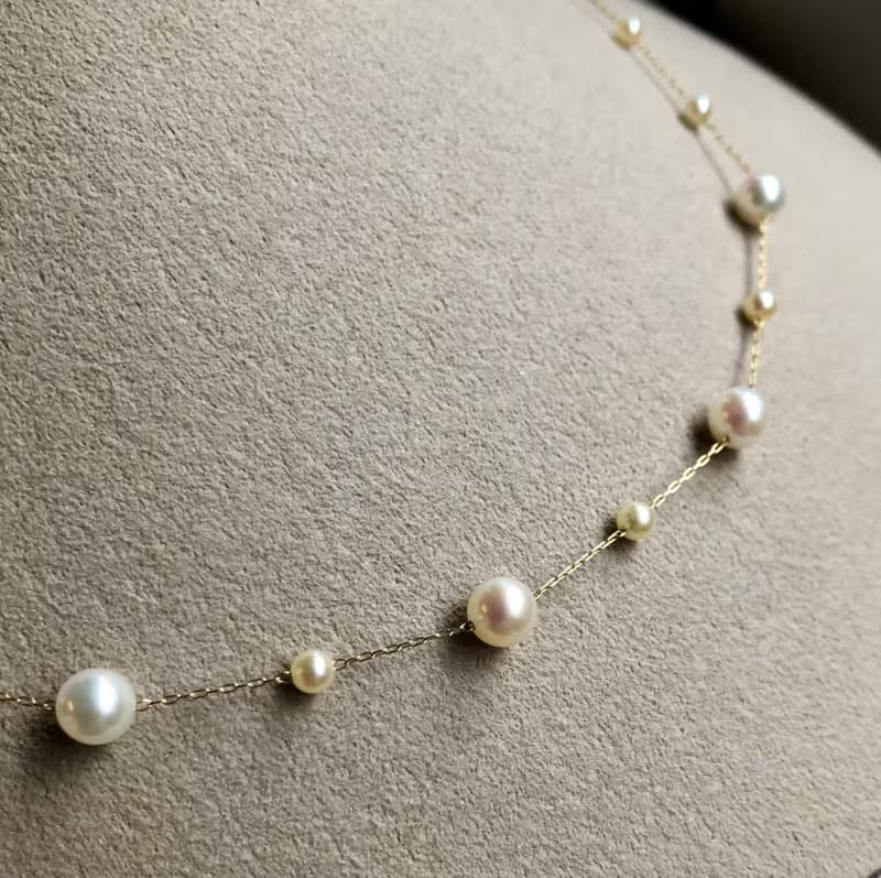 【Ltd.price】Akoya pearl  necklace K14 sea pearl
