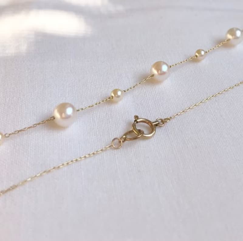 【Ltd.price】Akoya pearl  necklace K14 sea pearl