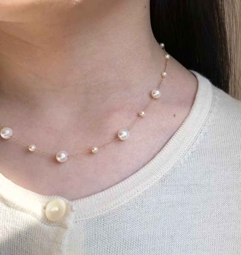 【Ltd.price】Akoya pearl  necklace K14 sea pearl