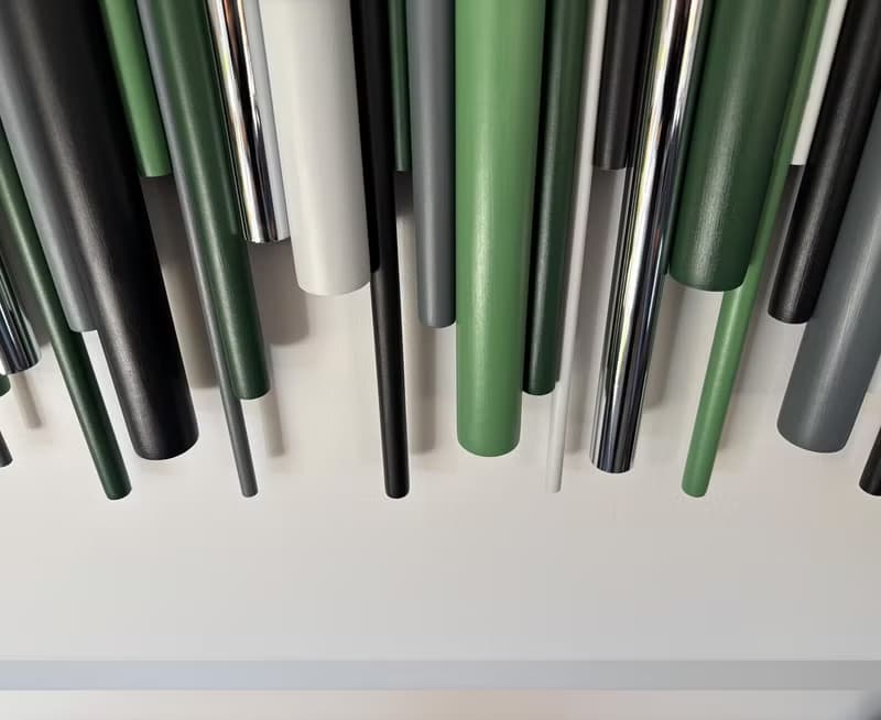 手工木質3D壁掛雕塑 綠色 黑色 搭配鍍鉻點綴