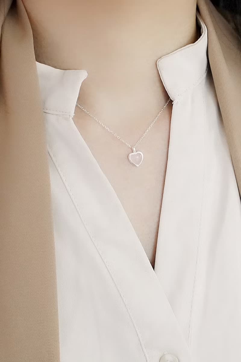 招桃花人緣水晶 粉晶 | 美好時光愛心純銀項鍊 | 情人節定情禮物