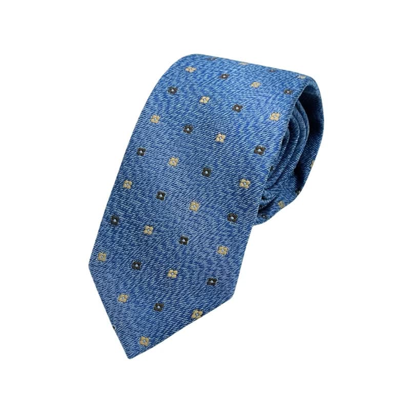 小花雜訊藍領帶