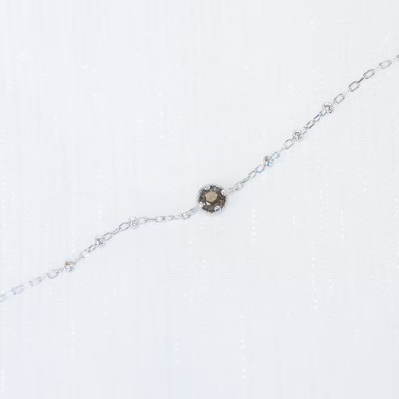 茶晶925純銀小蛋糕手鍊
