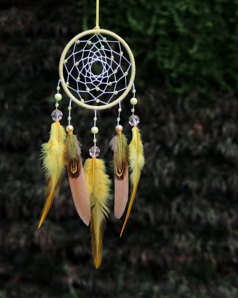 【限量】希望丨禮物 手工編織 Dreamcatcher 捕夢網丨掛飾-陽光黃
