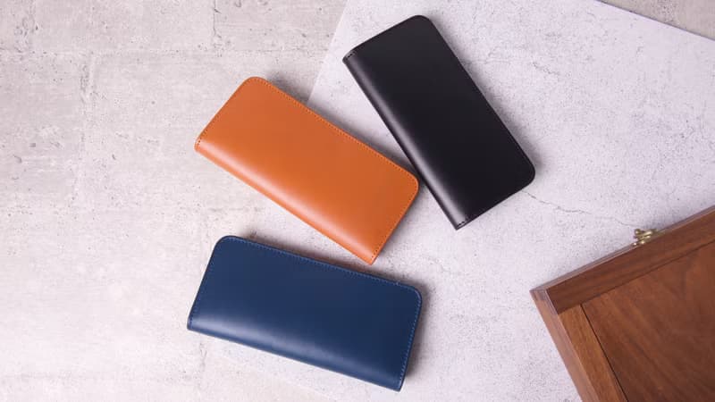簡約零錢袋長夾 Bifold Long Wallet / 深藍 Navy