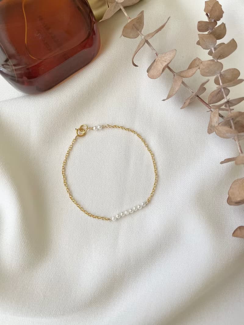 貝殼珍珠手鍊 貝殼珍珠手環 超迷你 貝殼珍珠 手鍊