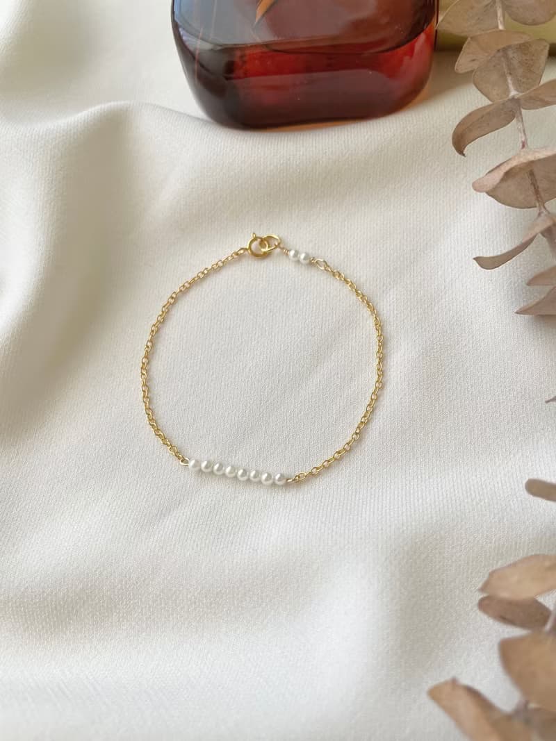貝殼珍珠手鍊 貝殼珍珠手環 超迷你 貝殼珍珠 手鍊